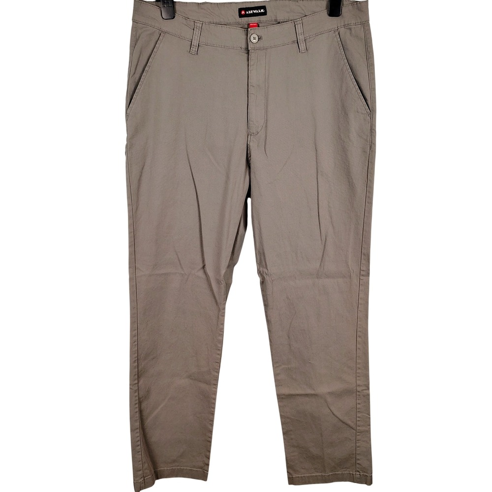 Airwalk Mens SZ 38 Chino Pants Taupe Cotton Blend Skatecore Gorpcore Minimalist